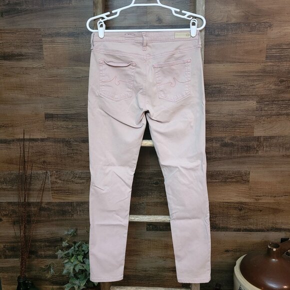 Adriano Goldschmied Jeans 28 R Abbey Ankle Skinny Mid Rise Pink Stretch Denim - Picture 2 of 12